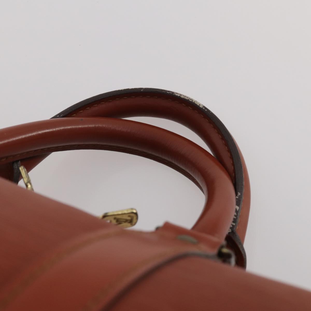 LOUIS VUITTON Epi Keepall 50 Boston Bag Brown M42968 LV Auth 201880