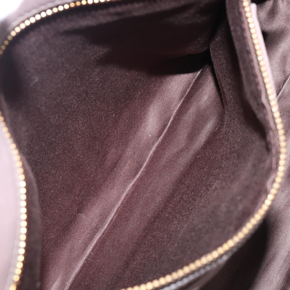 Miu Miu Matelasse Hand Bag Leather 2way Gray Gold Auth 201882V
