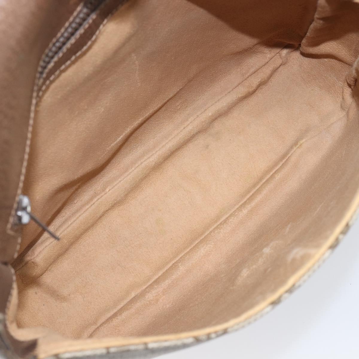 GUCCI GG Supreme Web Sherry Line Bag PVC Beige Silver 122754 Auth 201886