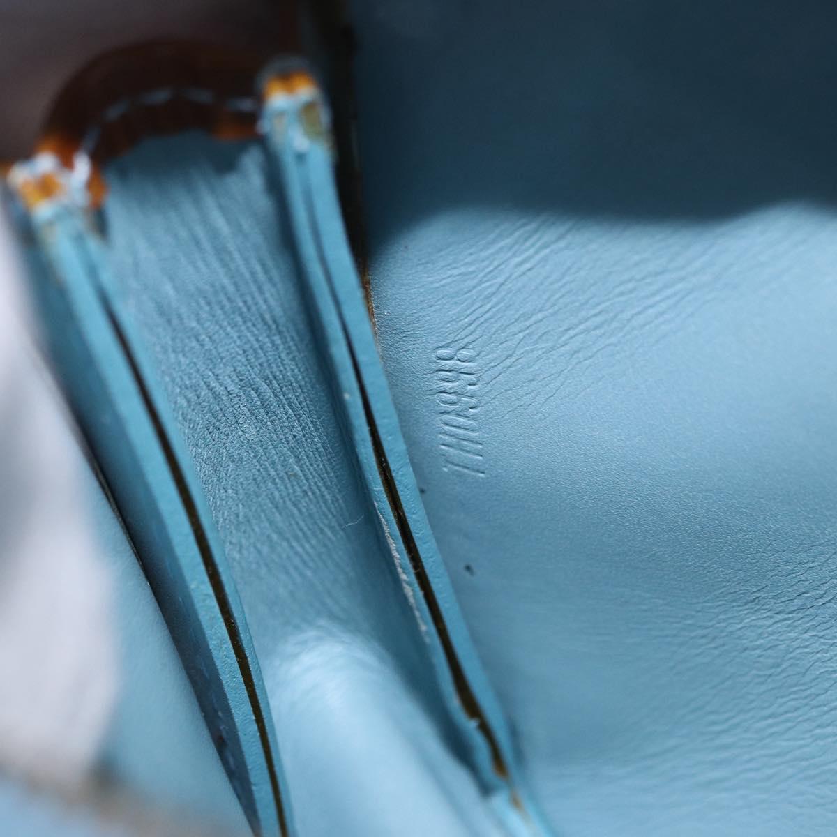 LOUIS VUITTON Monogram Vernis Lexington Pouch Baby Blue M91011 LV Auth 201899