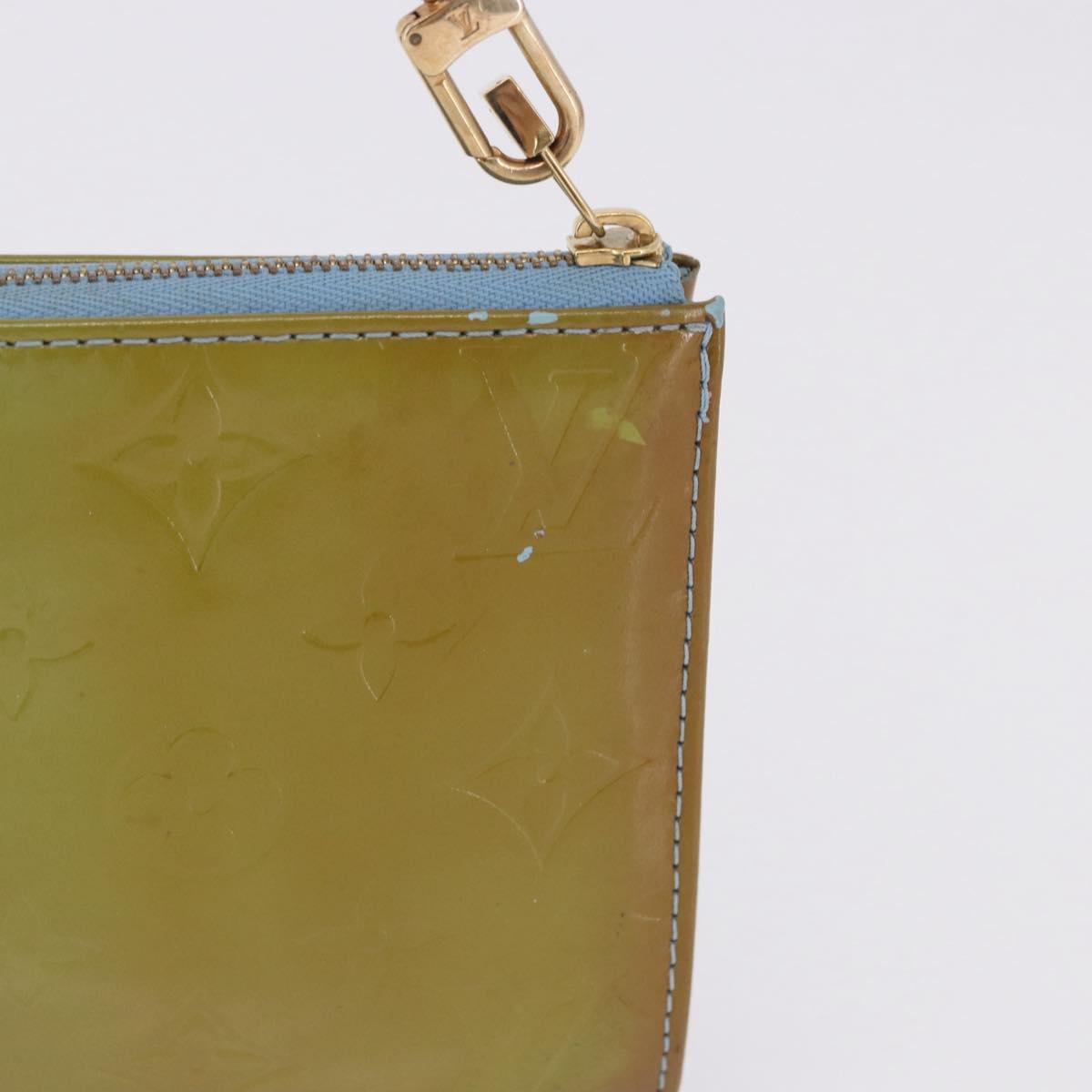 LOUIS VUITTON Monogram Vernis Lexington Pouch Baby Blue M91011 LV Auth 201899