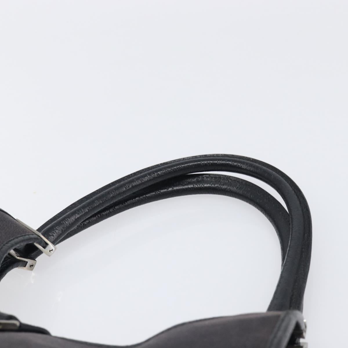 GUCCI Jackie Hand Bag Canvas Black Silver 002 1067 Auth 201904
