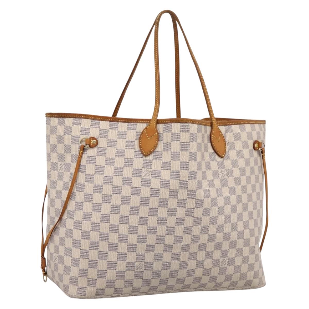 LOUIS VUITTON Damier Azur Neverfull GM Tote Bag N41360 LV Auth 201906
