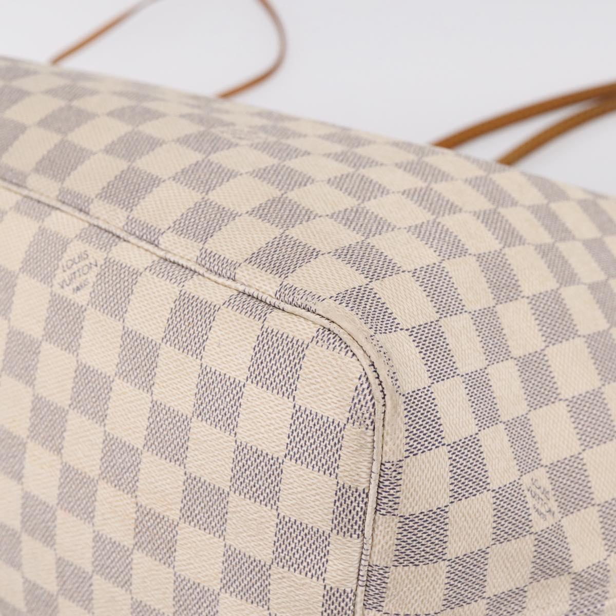 LOUIS VUITTON Damier Azur Neverfull GM Tote Bag N41360 LV Auth 201906