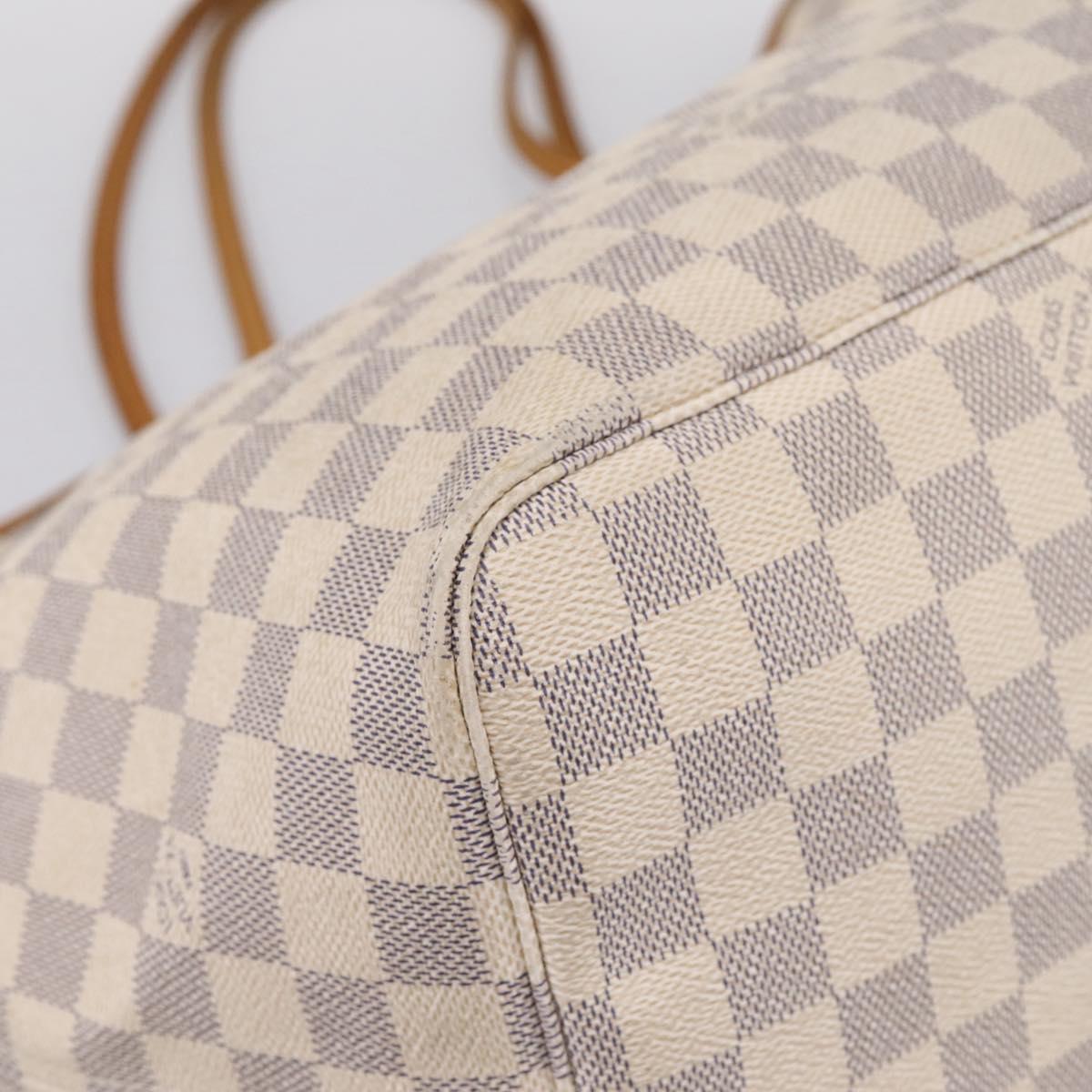 LOUIS VUITTON Damier Azur Neverfull GM Tote Bag N41360 LV Auth 201906