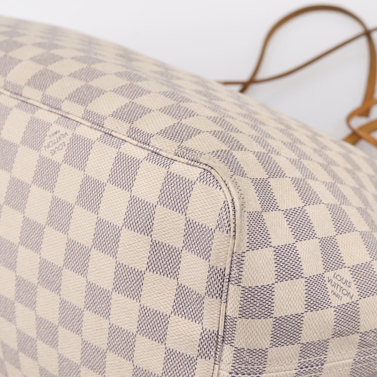 LOUIS VUITTON Damier Azur Neverfull GM Tote Bag N41360 LV Auth 201906