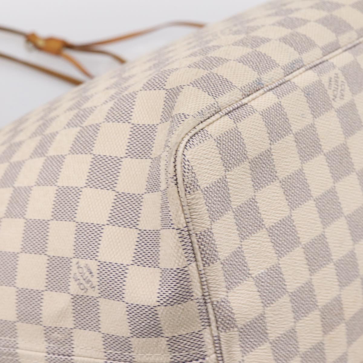 LOUIS VUITTON Damier Azur Neverfull GM Tote Bag N41360 LV Auth 201906