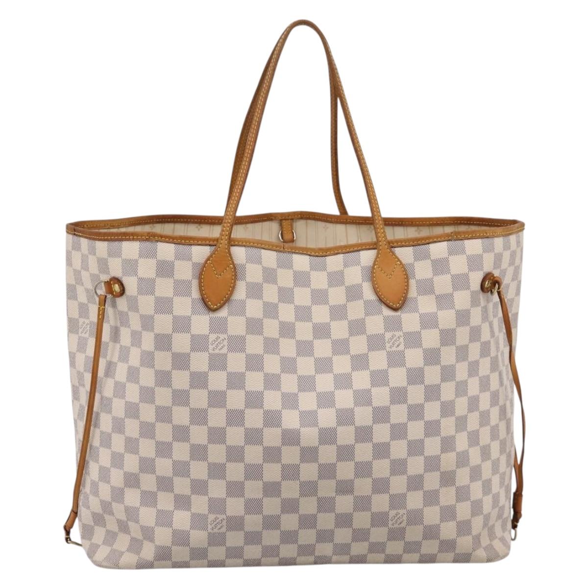 LOUIS VUITTON Damier Azur Neverfull GM Tote Bag N41360 LV Auth 201906