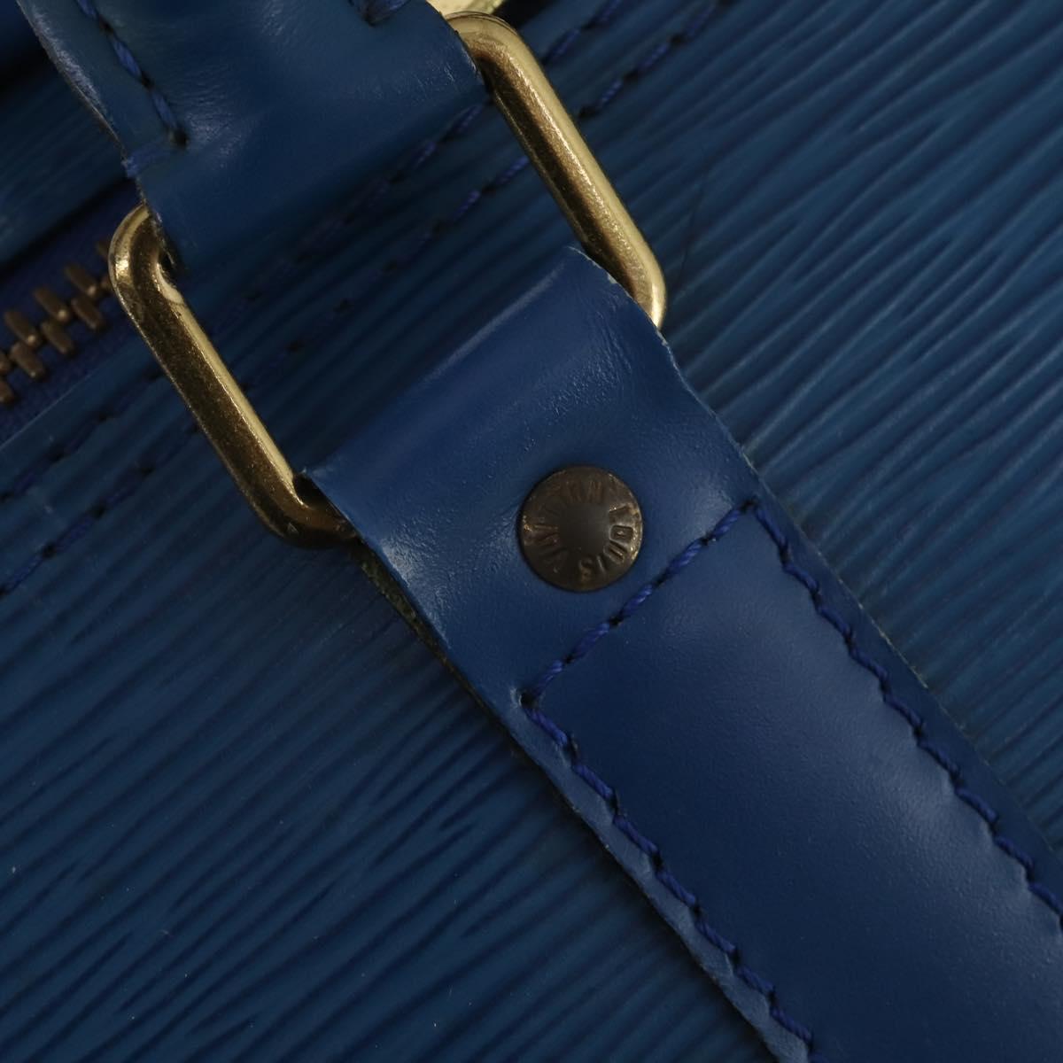LOUIS VUITTON Epi Keepall 45 Boston Bag Blue M42975 LV Auth 201910