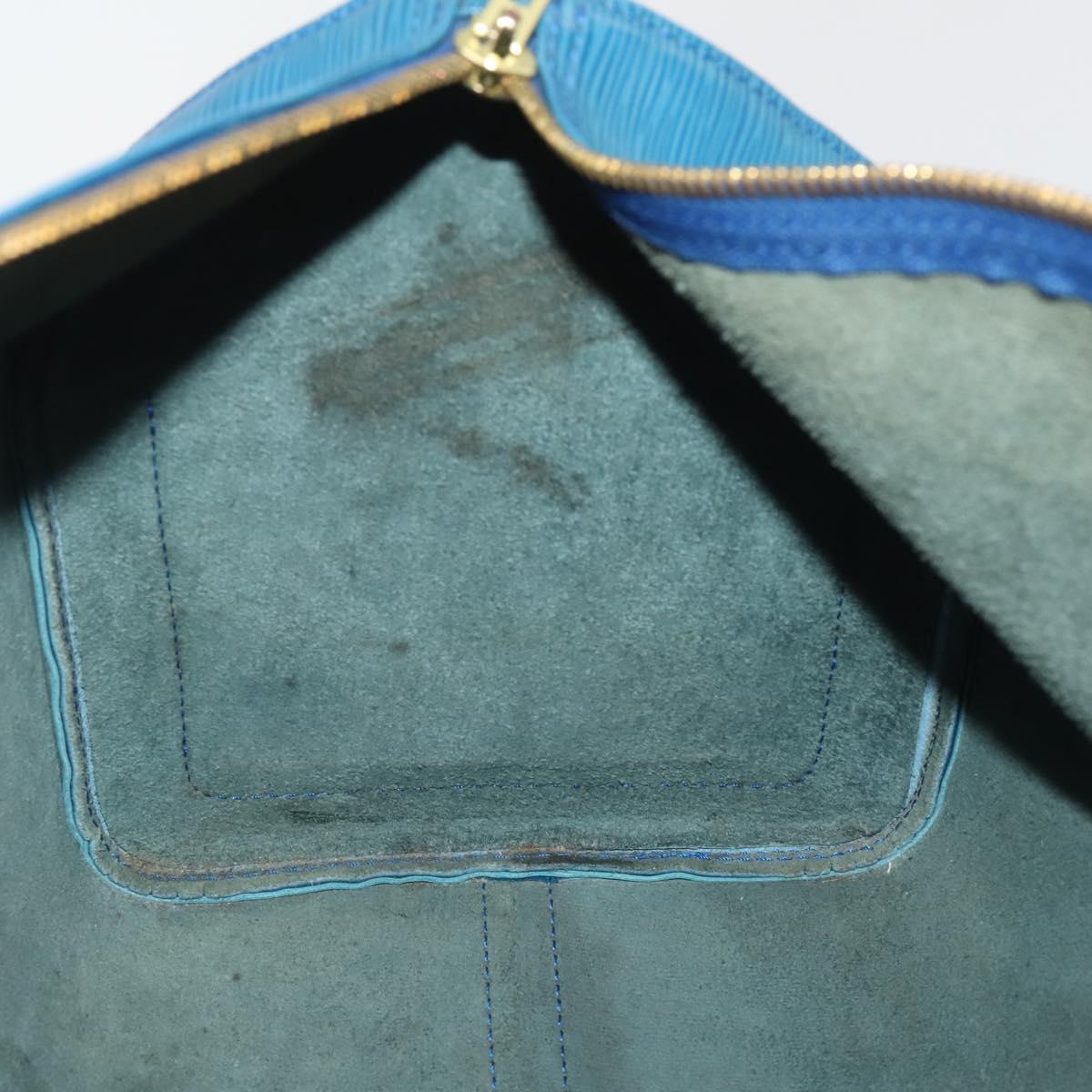 LOUIS VUITTON Epi Keepall 45 Boston Bag Blue M42975 LV Auth 201910