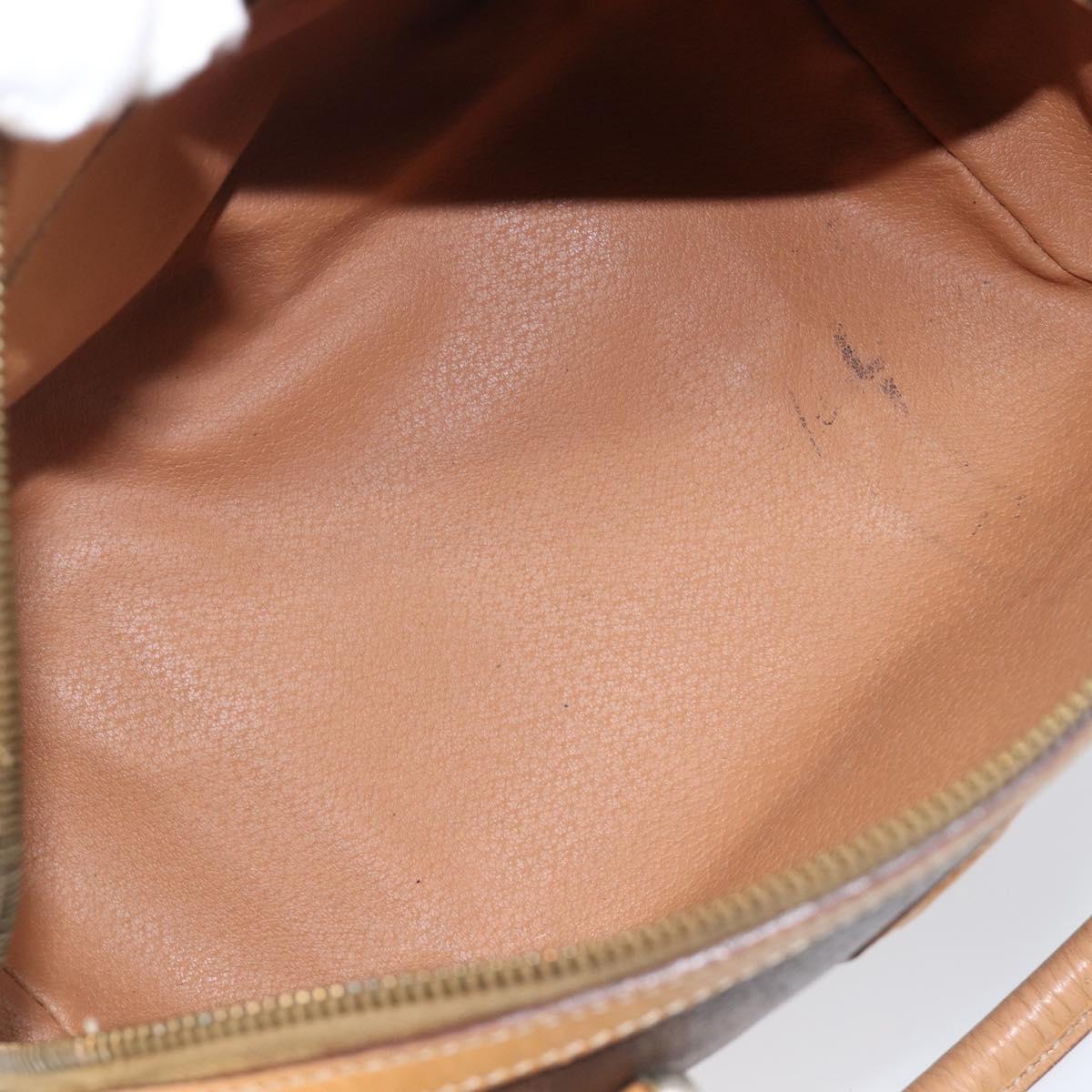 CELINE Macadam Canvas Boston Bag PVC Leather Brown Gold Auth 201911
