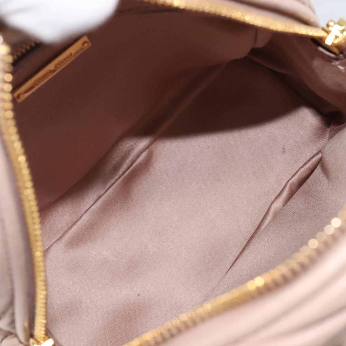 Miu Miu Matelasse Backpack Leather Pink Gold Auth 201912V