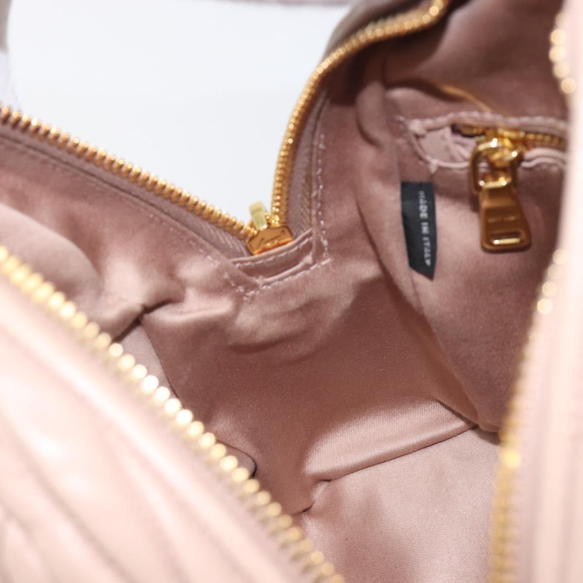 Miu Miu Matelasse Backpack Leather Pink Gold Auth 201912V