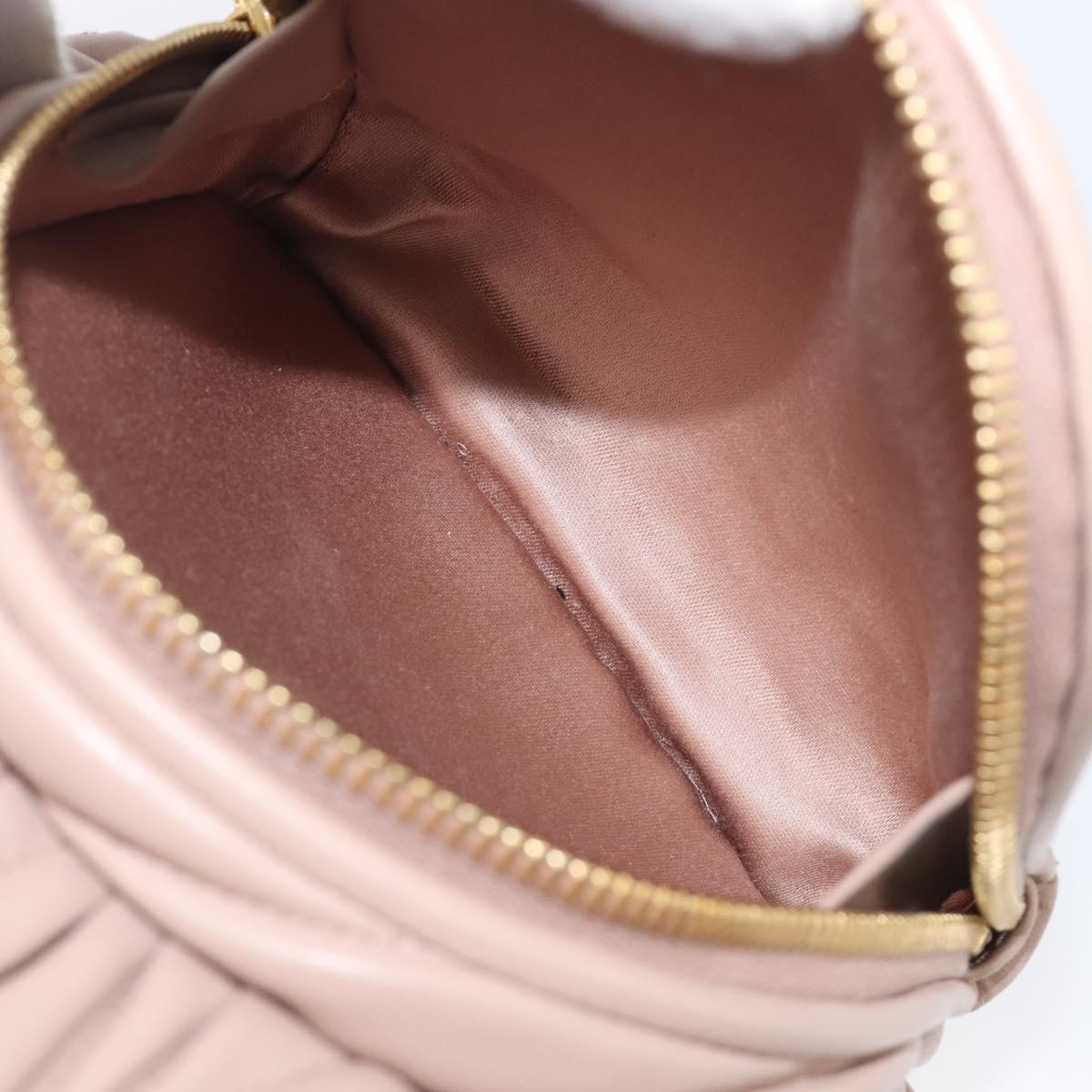 Miu Miu Matelasse Backpack Leather Pink Gold Auth 201912V
