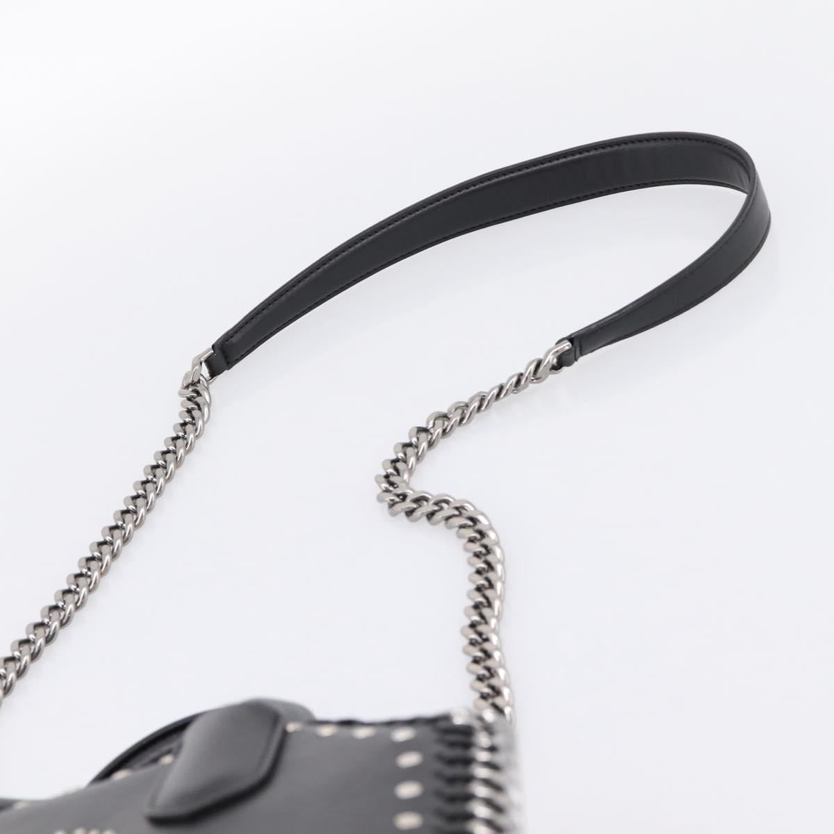 Stella MacCartney Chain Falabella Box Bag Leather 2way Black 455137 Auth 201913V