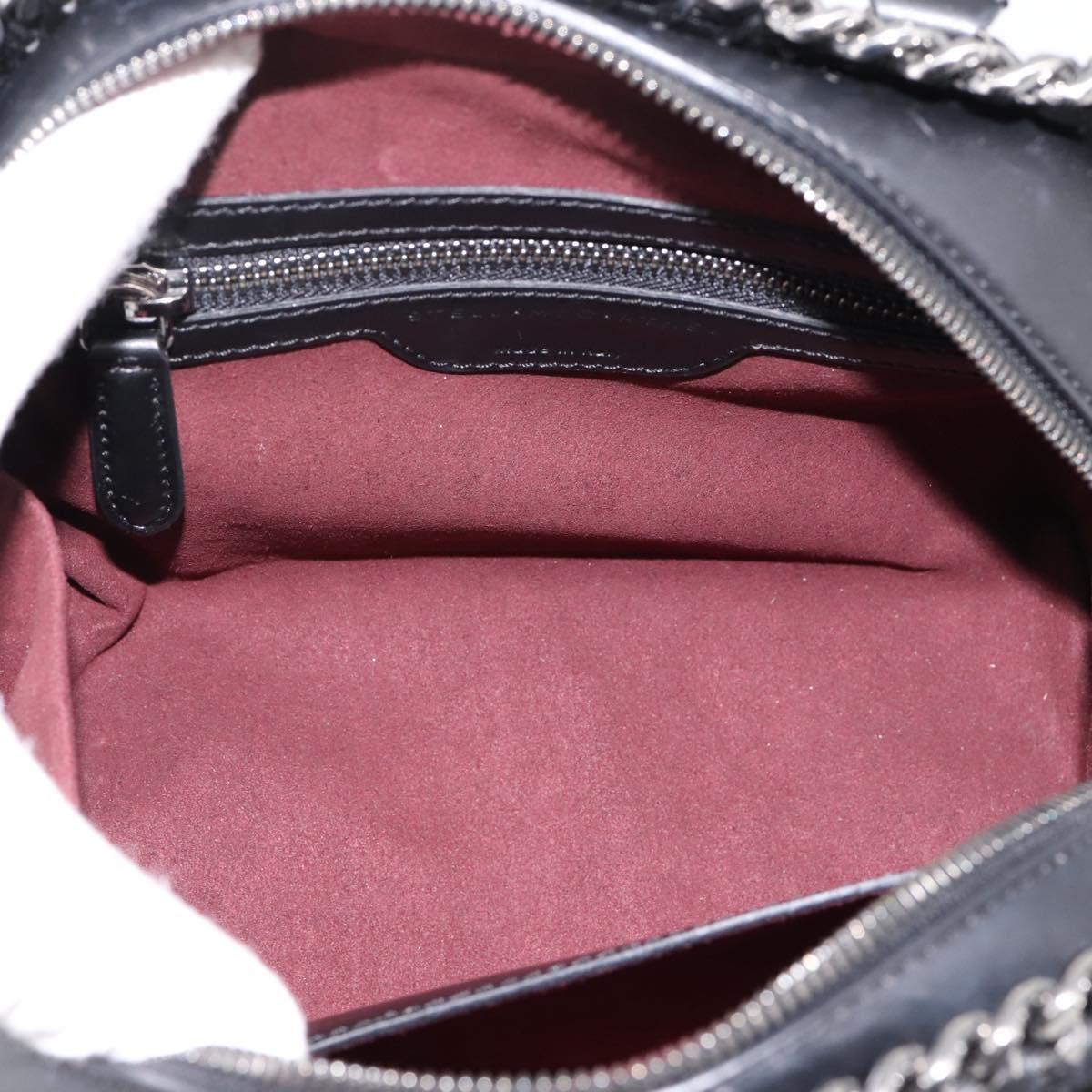 Stella MacCartney Chain Falabella Box Bag Leather 2way Black 455137 Auth 201913V