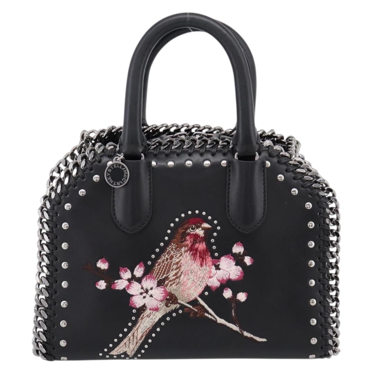 Stella MacCartney Chain Falabella Box Bag Leather 2way Black 455137 Auth 201913V
