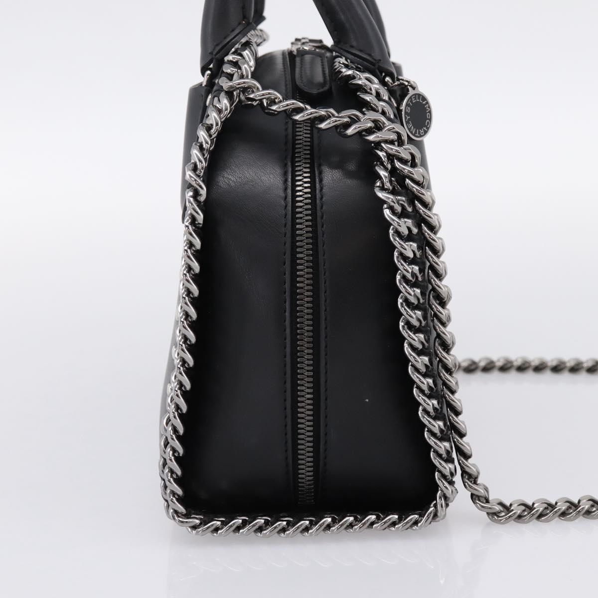 Stella MacCartney Chain Falabella Box Bag Leather 2way Black 455137 Auth 201913V