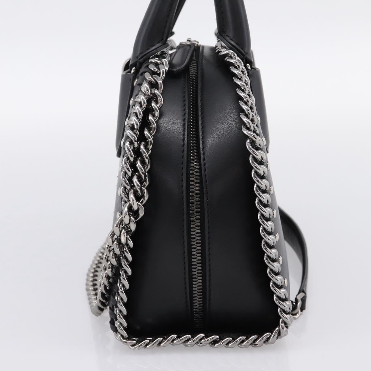 Stella MacCartney Chain Falabella Box Bag Leather 2way Black 455137 Auth 201913V