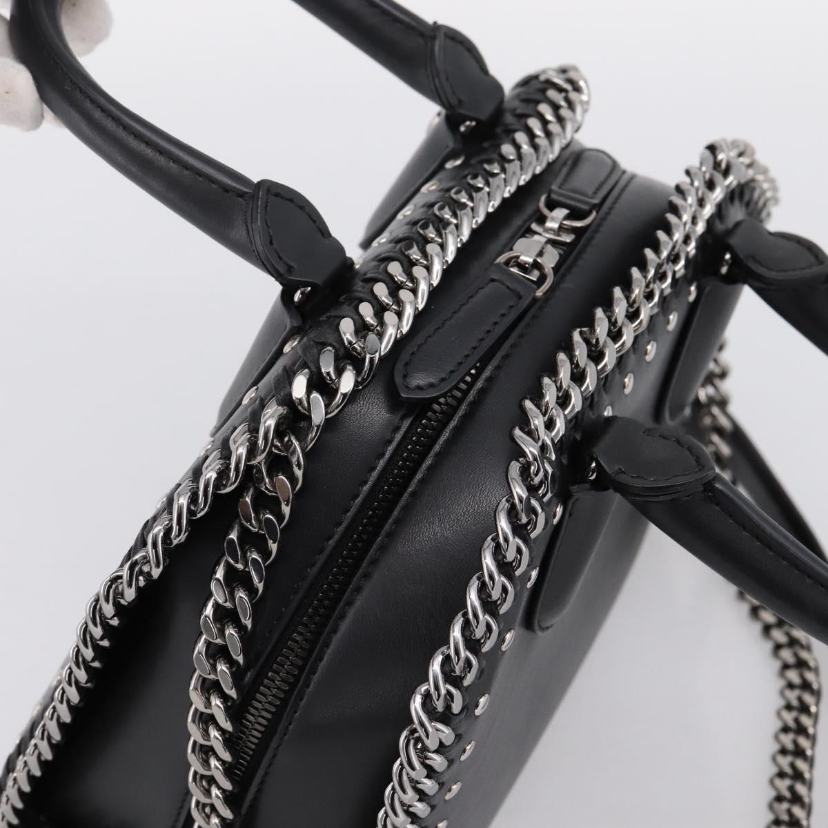 Stella MacCartney Chain Falabella Box Bag Leather 2way Black 455137 Auth 201913V