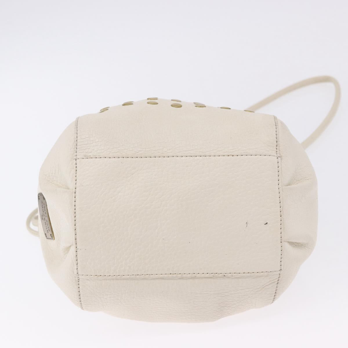 BURBERRY Chain Purse Blue Label Shoulder Bag Leather White Auth 201916