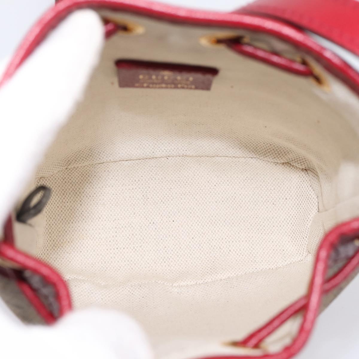 GUCCI GUCCI × Doraemon Micro GG Supreme Bag PVC Beige Gold 647801 Auth 201921SAM