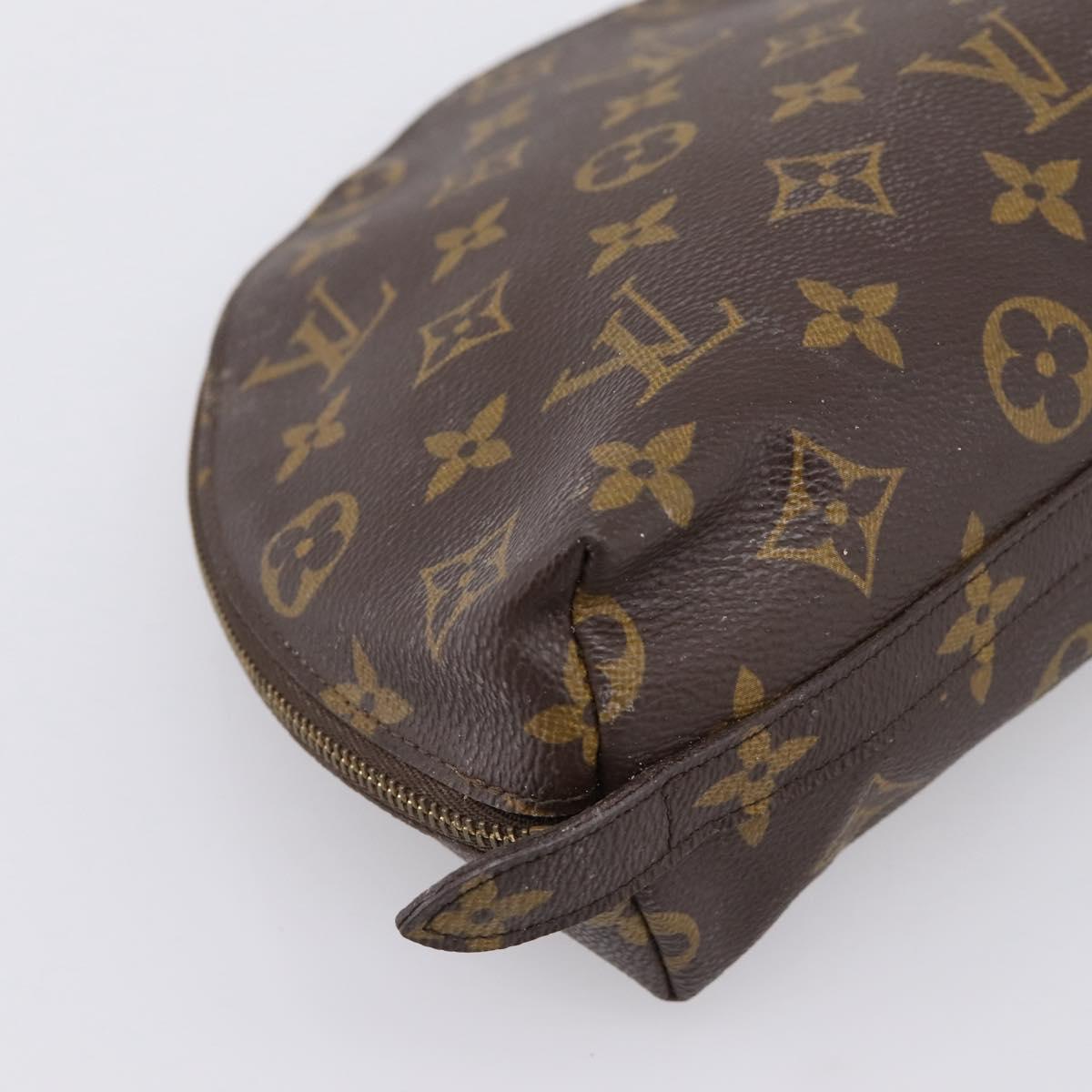LOUIS VUITTON Monogram Trousse Demi Ronde Cosmetic Pouch M47520 LV Auth 201923