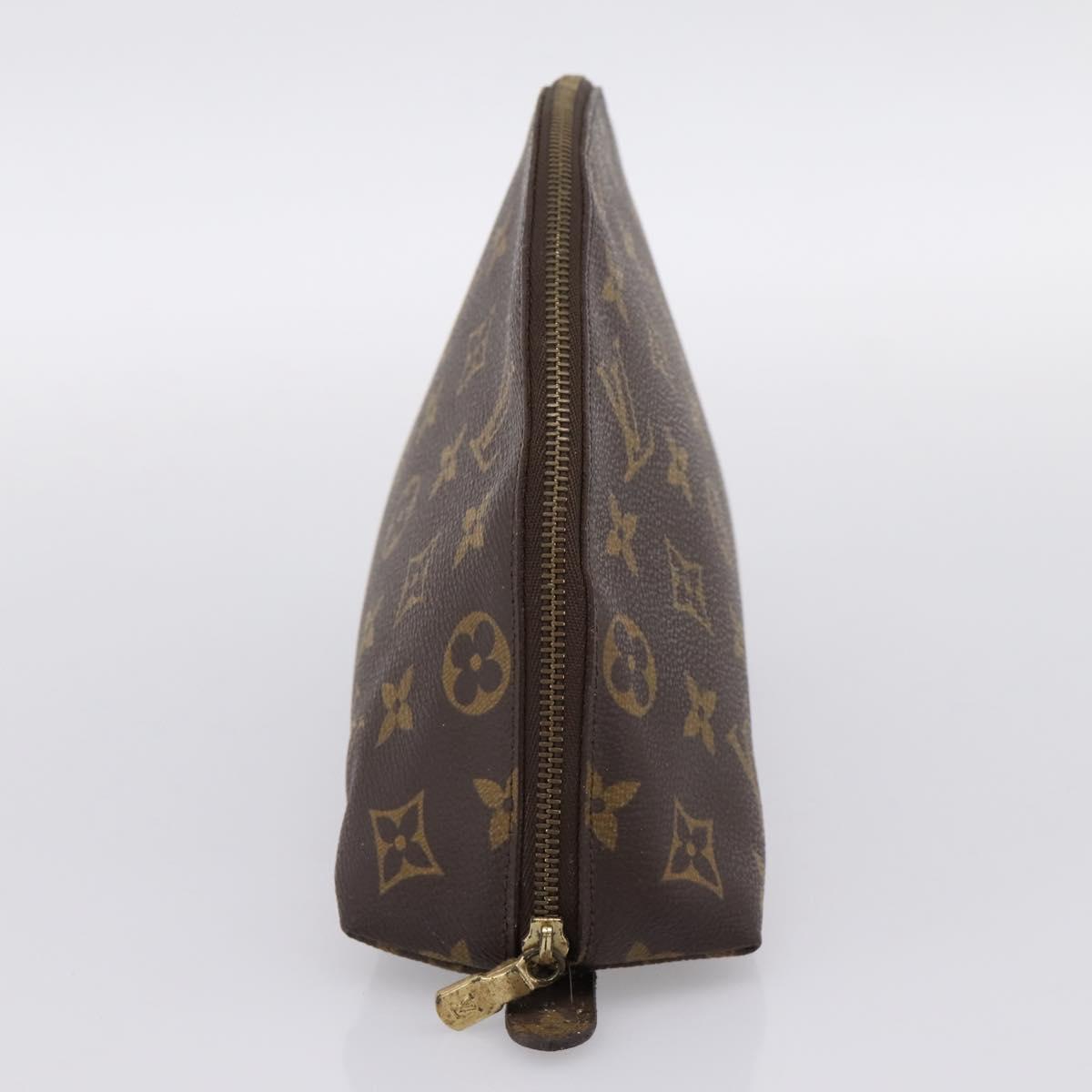 LOUIS VUITTON Monogram Trousse Demi Ronde Cosmetic Pouch M47520 LV Auth 201923