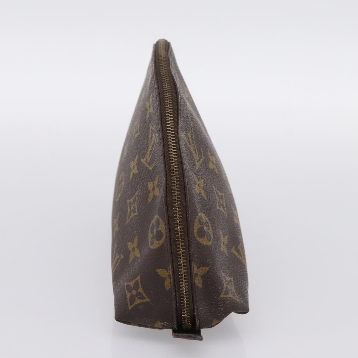 LOUIS VUITTON Monogram Trousse Demi Ronde Cosmetic Pouch M47520 LV Auth 201923