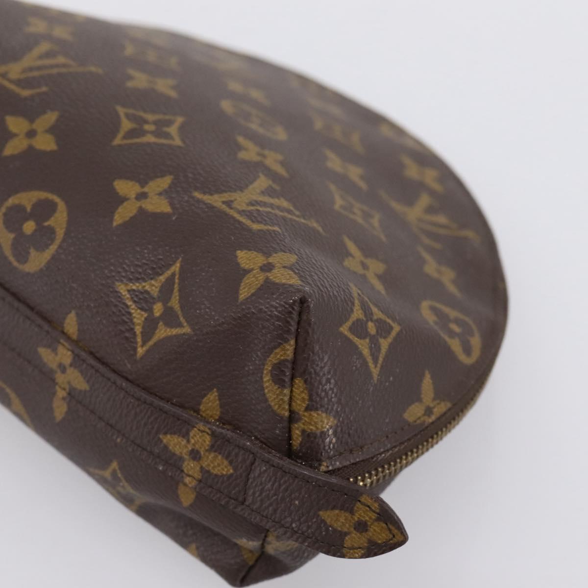 LOUIS VUITTON Monogram Trousse Demi Ronde Cosmetic Pouch M47520 LV Auth 201923