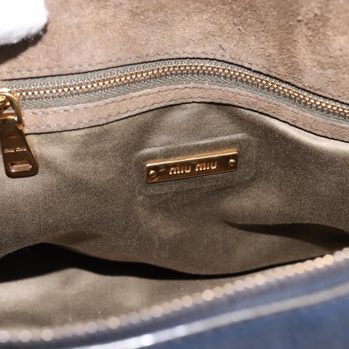 Miu Miu Hand Bag Leather 2way Navy Gold Auth 201925