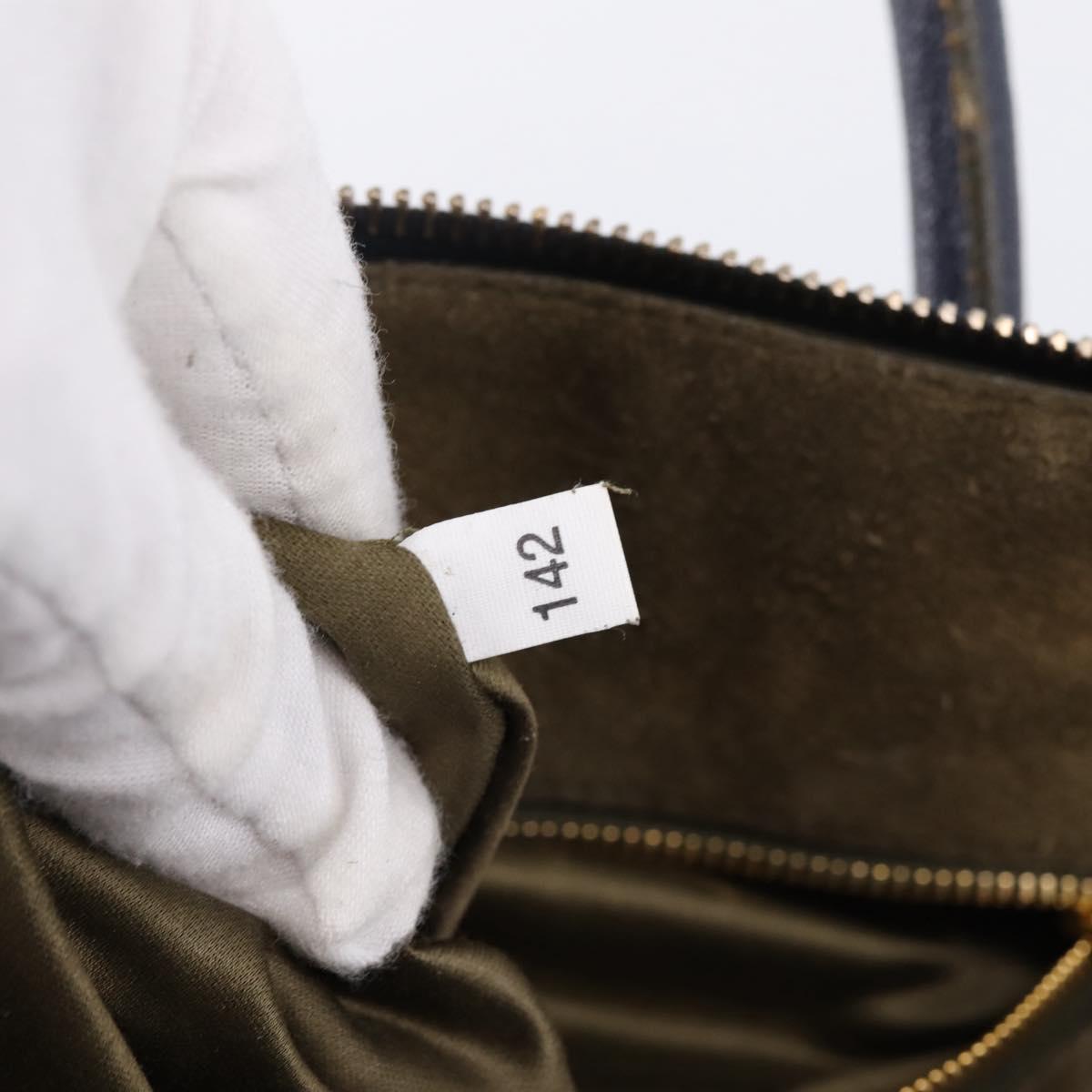 Miu Miu Hand Bag Leather 2way Navy Gold Auth 201925