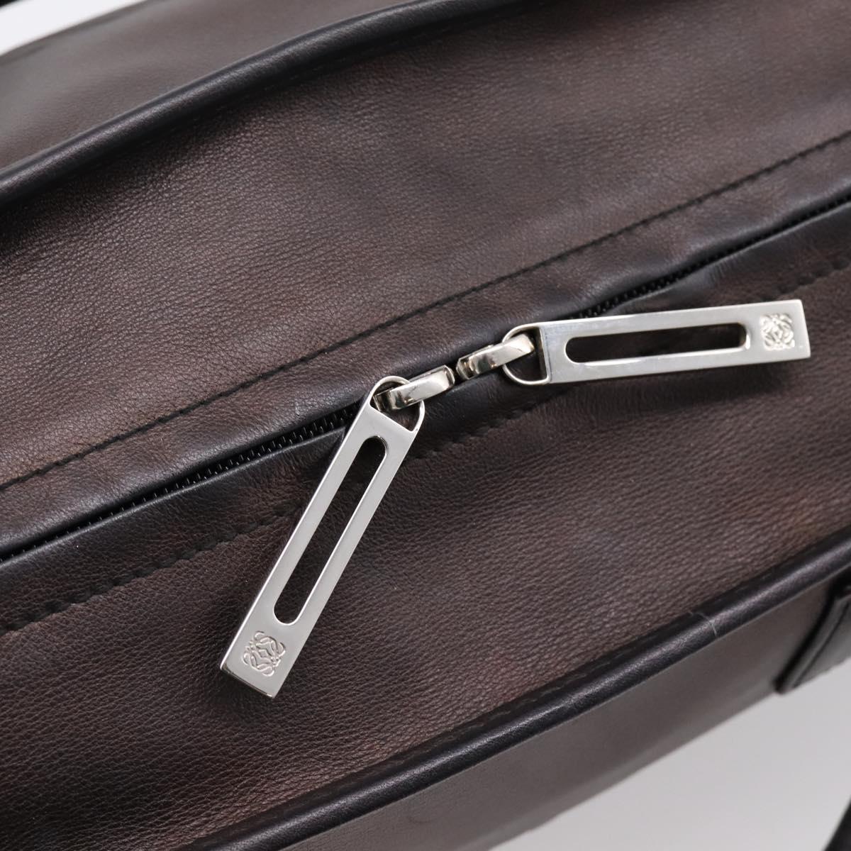 LOEWE Amazona 36 Hand Bag Leather Bronze Silver Auth 201931V
