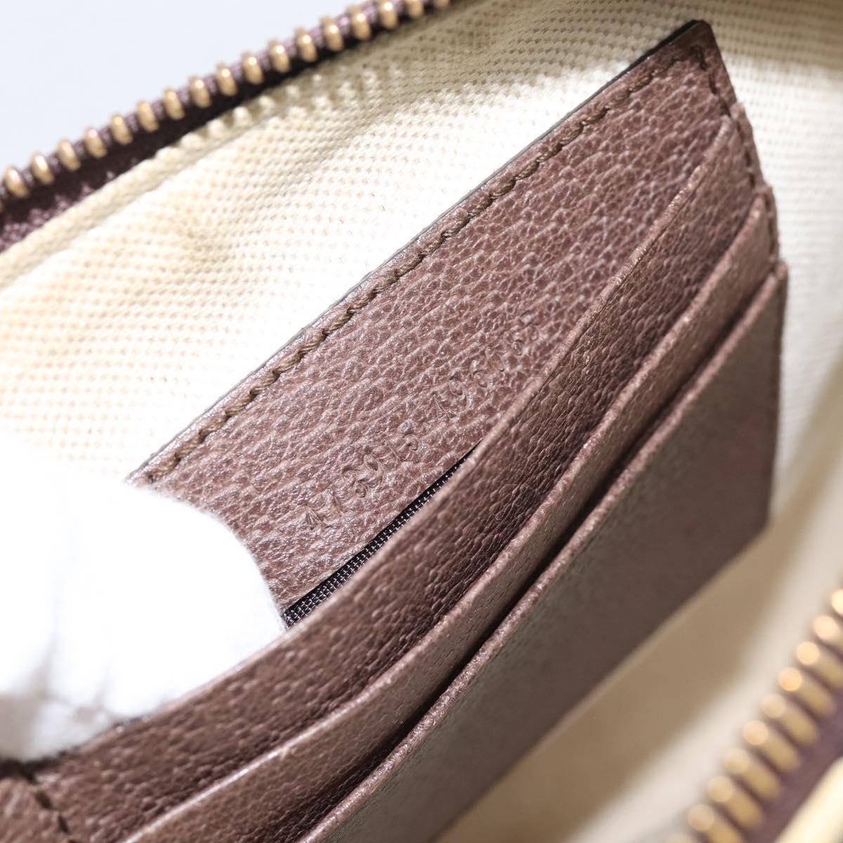 GUCCI GG Supreme Courier Clutch Bag PVC Beige 473915 Auth 201932A