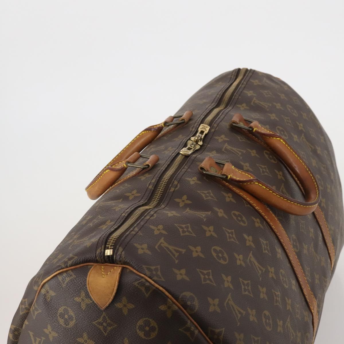 LOUIS VUITTON Monogram Keepall 55 Boston Bag M41424 LV Auth 201933