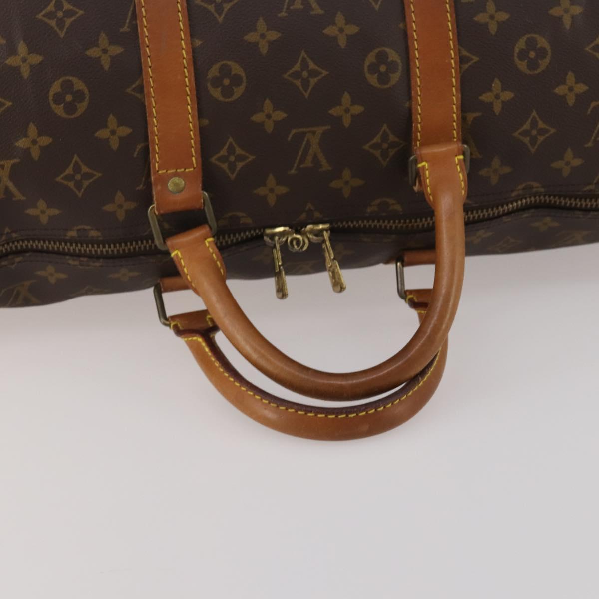 LOUIS VUITTON Monogram Keepall 55 Boston Bag M41424 LV Auth 201933