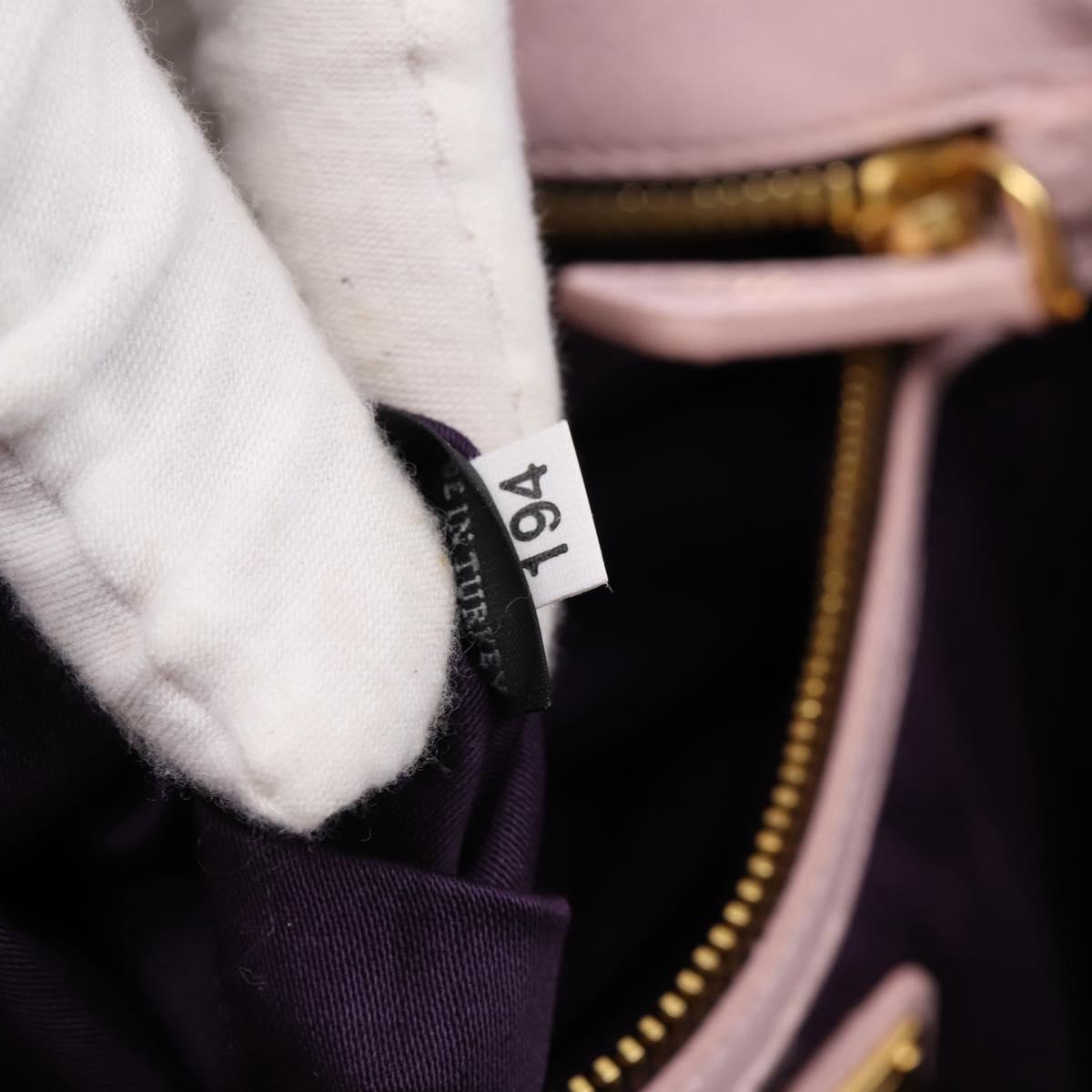 Miu Miu Tote Bag Patent leather Pink Gold Auth 201938