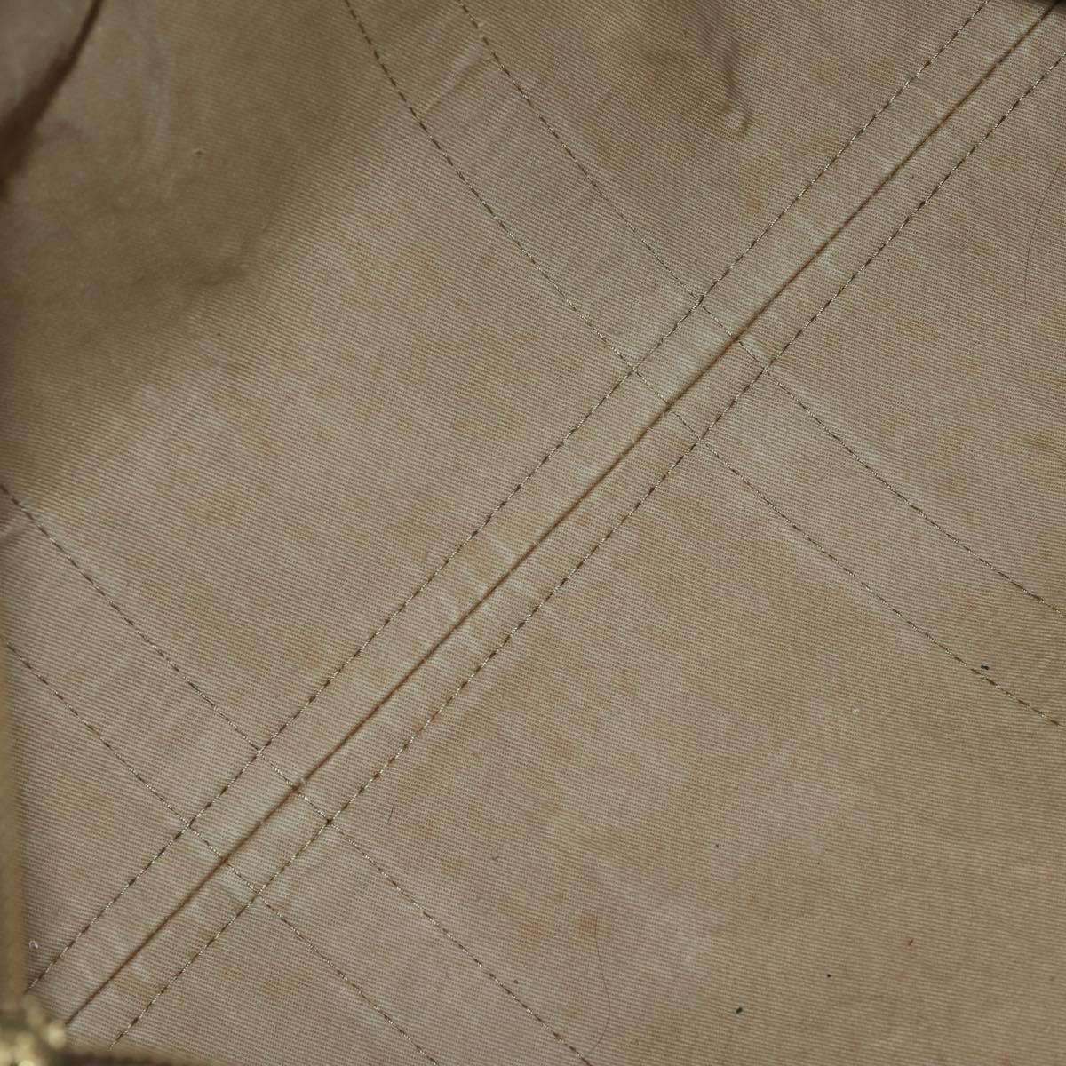Christian Dior Trotter Canvas Boston Bag Brown Gold Auth 201940