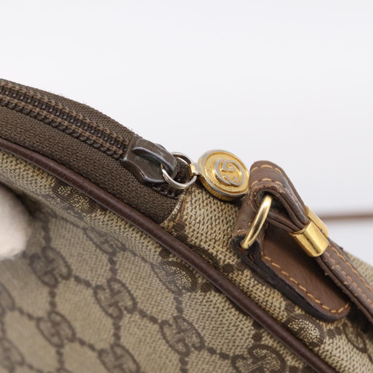 GUCCI GG Supreme Shoulder Bag PVC Leather Beige Gold 007 14 6428 Auth 201948