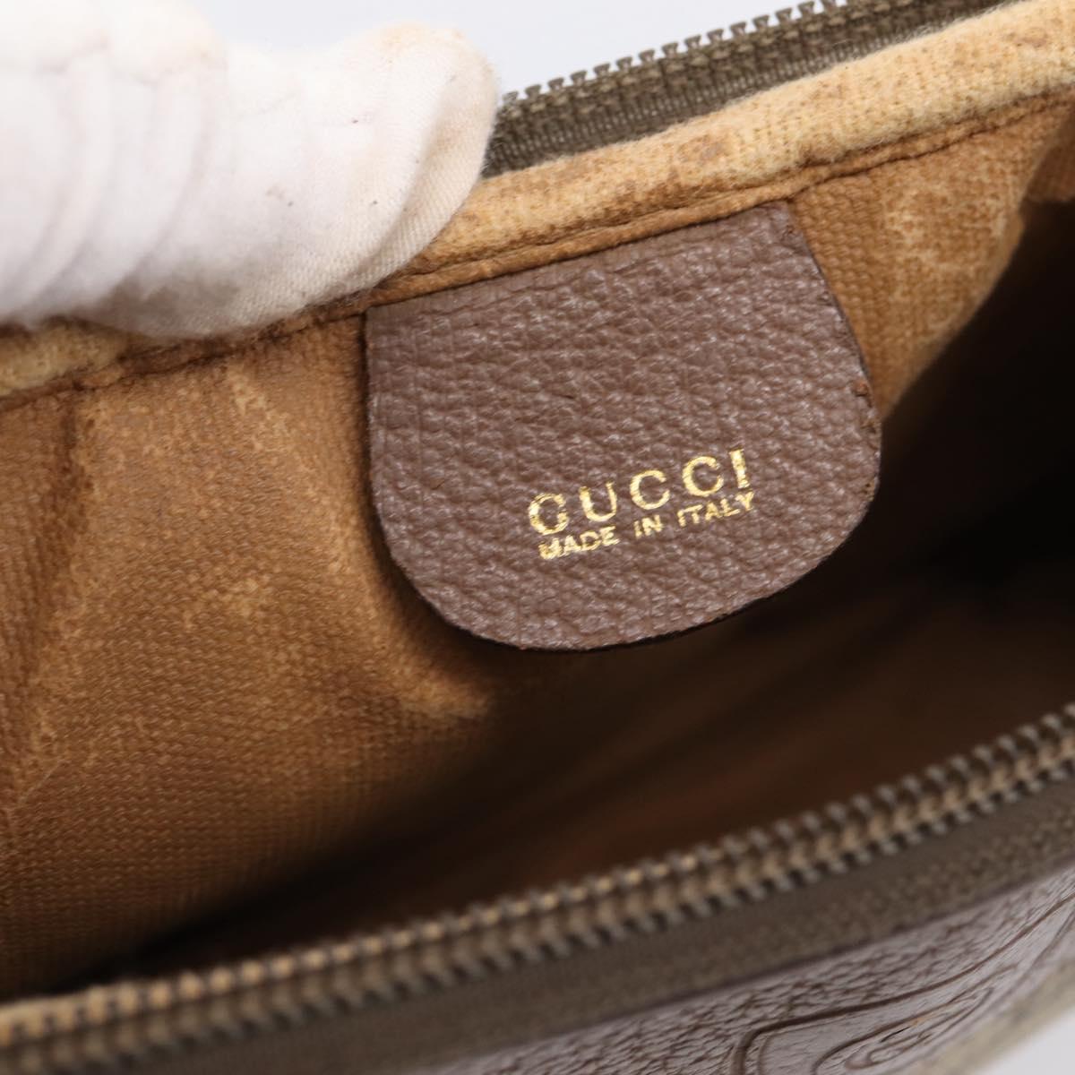 GUCCI GG Supreme Shoulder Bag PVC Leather Beige Gold 007 14 6428 Auth 201948