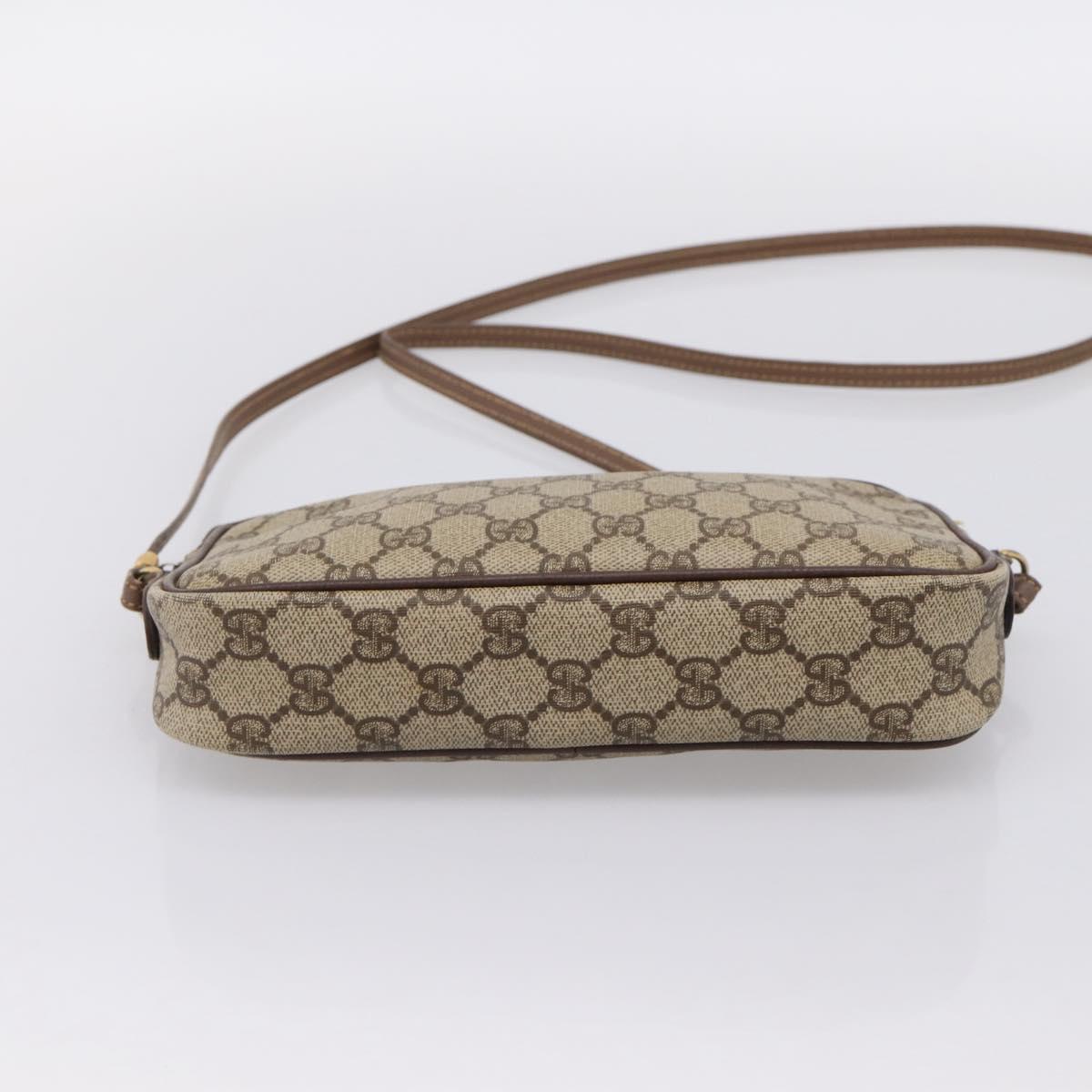 GUCCI GG Supreme Shoulder Bag PVC Leather Beige Gold 007 14 6428 Auth 201948