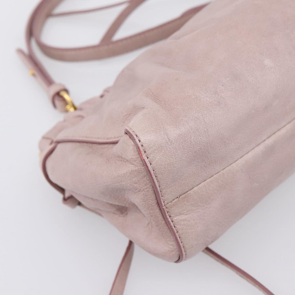 Miu Miu Shoulder Bag Vitellolux Purple Gold Auth 201949A