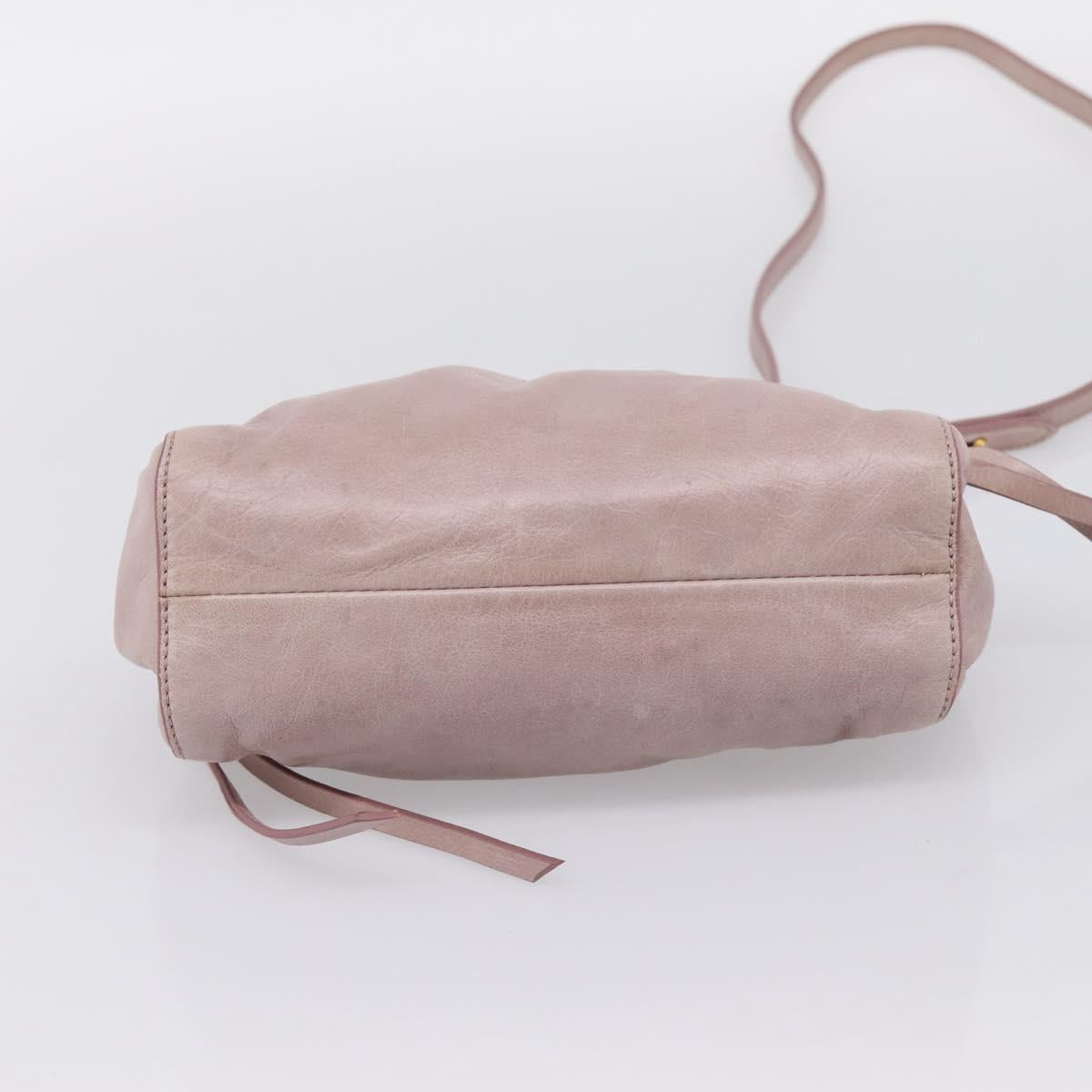 Miu Miu Shoulder Bag Vitellolux Purple Gold Auth 201949A