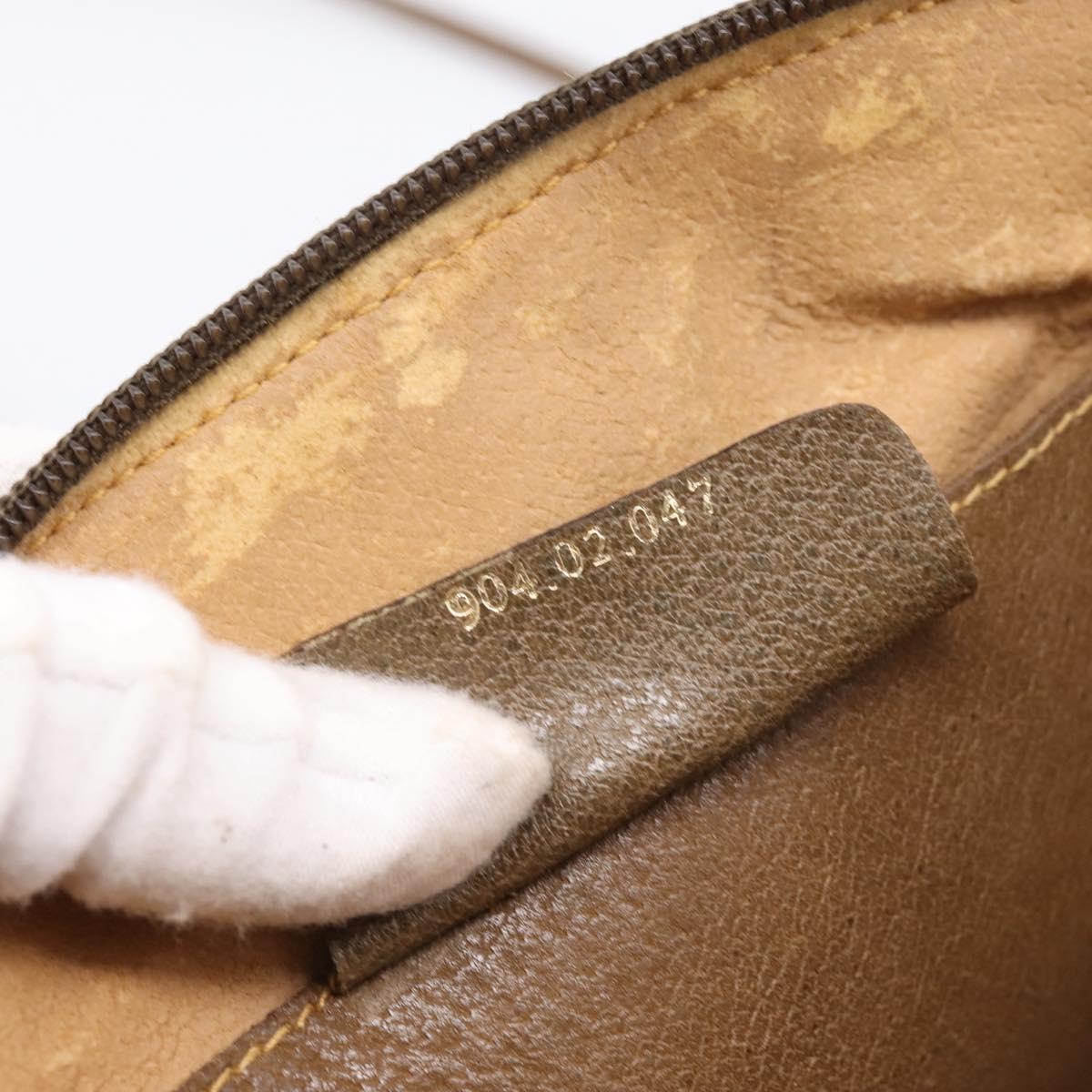 GUCCI GG Supreme Web Sherry Line Bag PVC Beige Gold 904 02 047 Auth 201950
