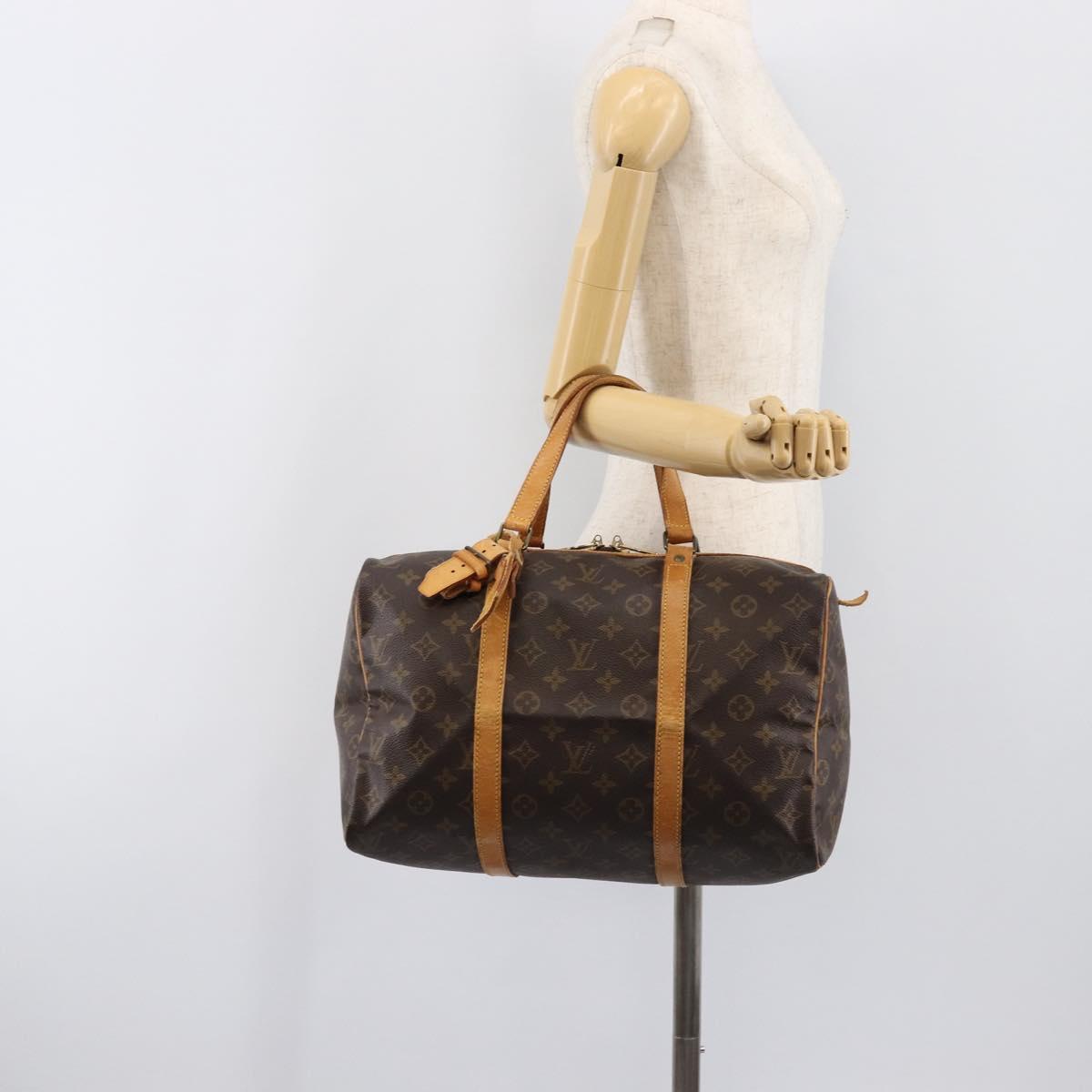 LOUIS VUITTON Monogram Sac Souple 35 Boston Bag M41626 LV Auth 201957