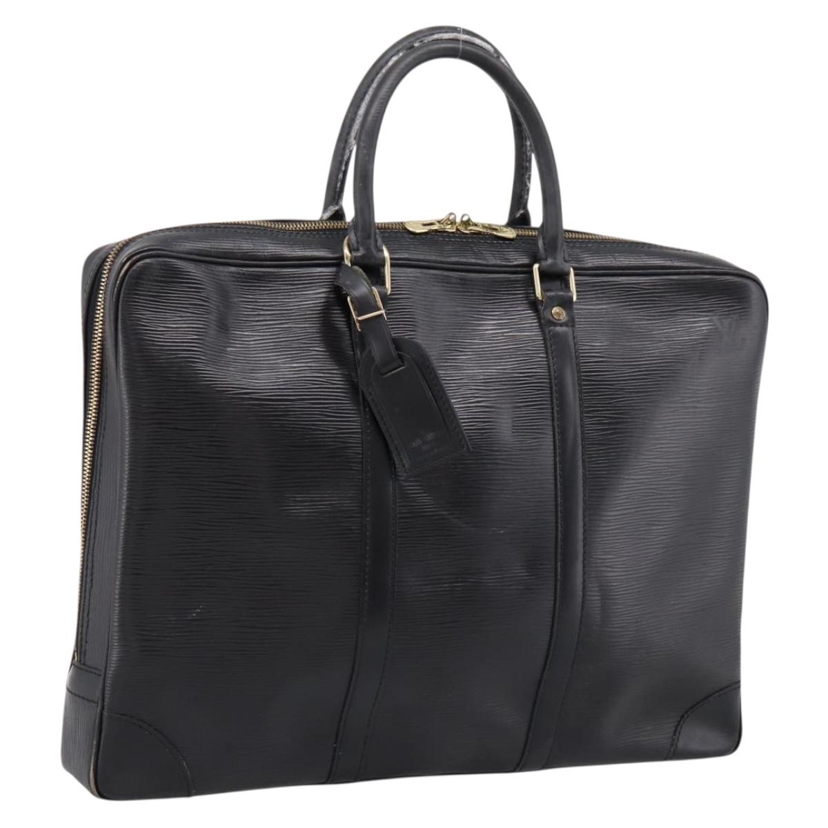LOUIS VUITTON Epi Porte Documents Voyage Business Bag Black M40321 Auth 201958