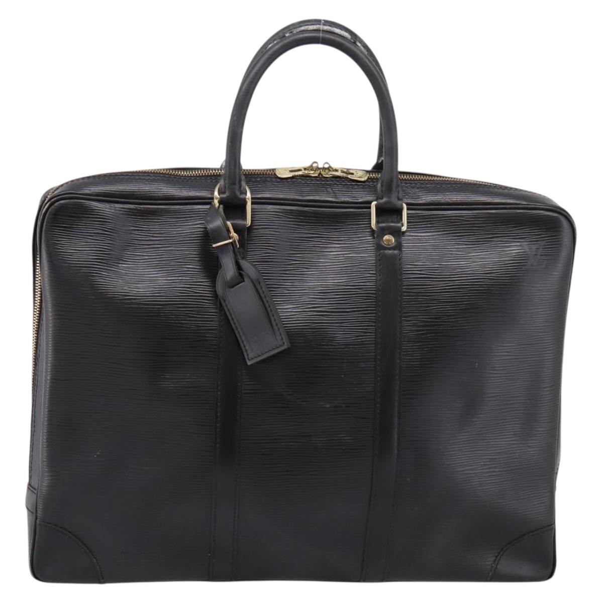 LOUIS VUITTON Epi Porte Documents Voyage Business Bag Black M40321 Auth 201958