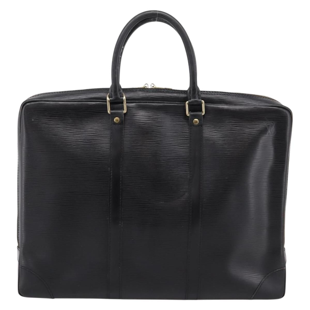LOUIS VUITTON Epi Porte Documents Voyage Business Bag Black M40321 Auth 201958