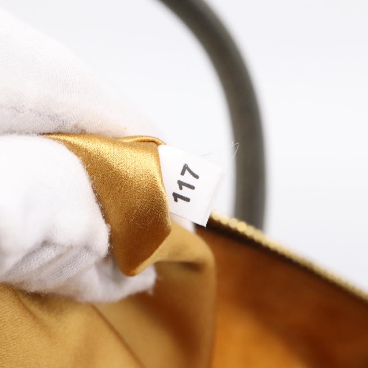 Miu Miu Hand Bag Leather 2way Khaki Gold Auth 201966A