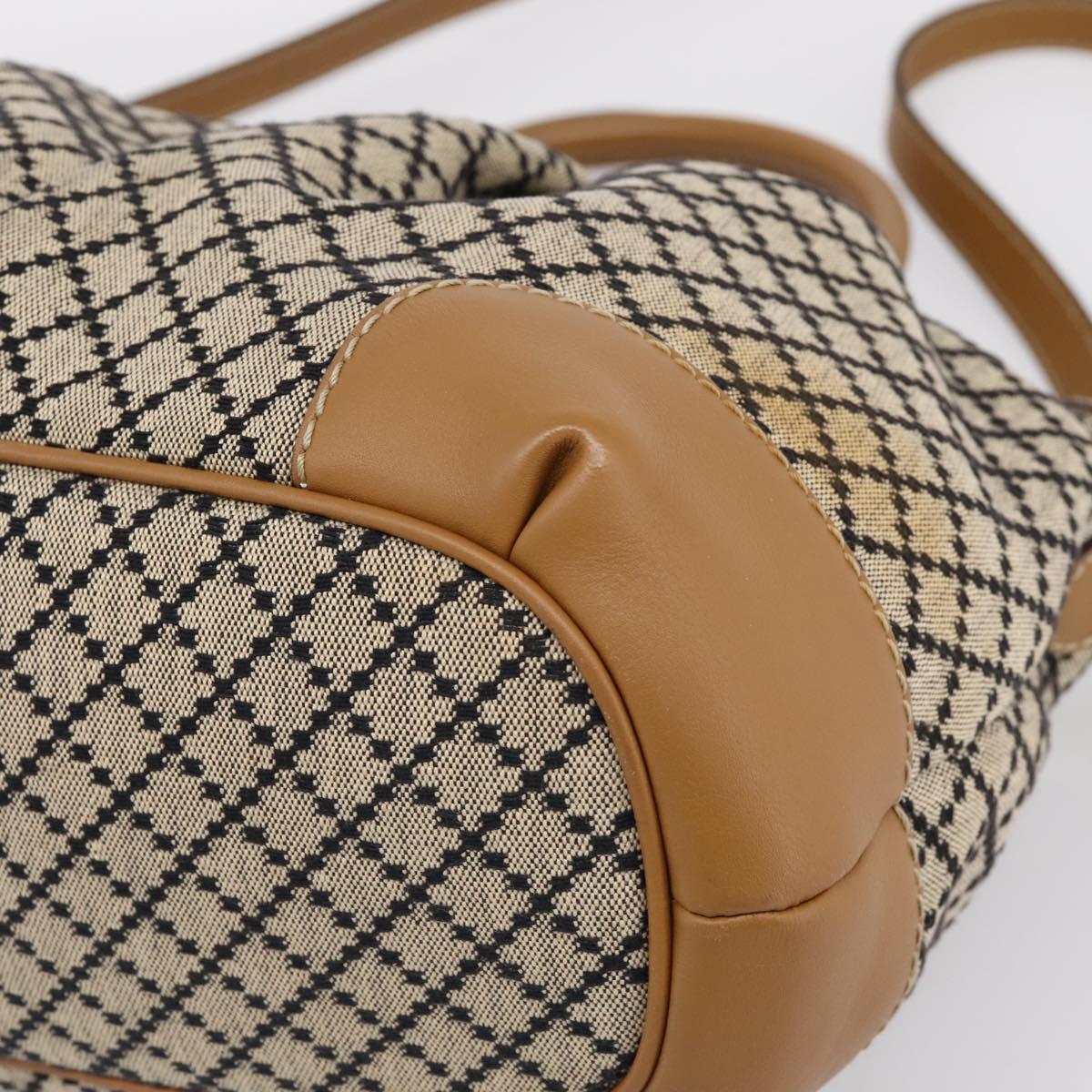GUCCI Diamante Sukey Hand Bag Canvas 2way Beige Gold 247902 Auth 201967A